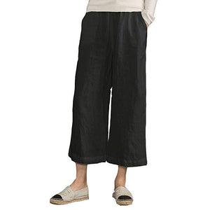 Solid Casual Linen Pants