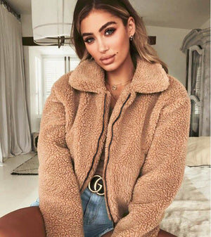 2019 Autumn & Winter Soft Plush Fur Short Coat