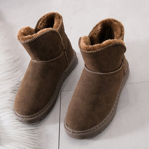 Warm Fur Lining Slip On Flat Snow Boots