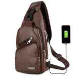 USB Charging Port Outdoor Shoulder Chest Bag