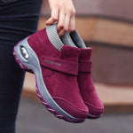 Women Autumn Suede Walking Slip Resistant Casual Comfortable Flat Shoes