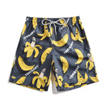 Banana Printed Couples Beach Shorts