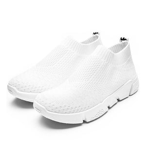 White All Season Elastic Cloth Sneaker