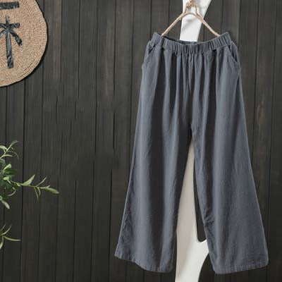 Loose Summer Solid Plus Size Pants-Free Shipping