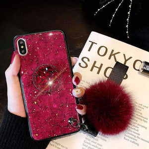 Marble Iphone Case With Phone Holder