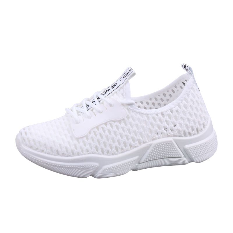 Hollow Out Breathable Fly-knit  Slip On Sneakers