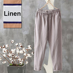 Simple Basic Shift Solid Linen Pants