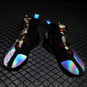Breathable Reflective Embroidery Sneakers