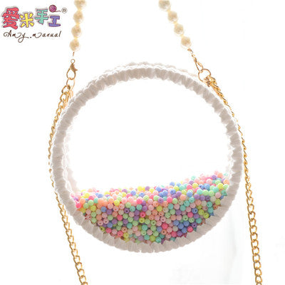 Handmade Acrylic Transparent Bag Material Girlfriends Gift Handmade Messenger Bag