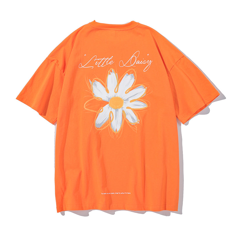 2020 Summer Daisy Fower Print T-shirt
