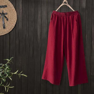 Loose Summer Solid Plus Size Pants-Free Shipping