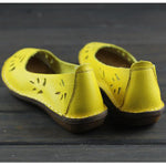 Women Genuine Leather Hollow-out Flats