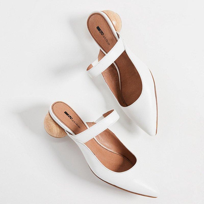 Women Chic Mule Heeled Sandals Casual Slide Shoes