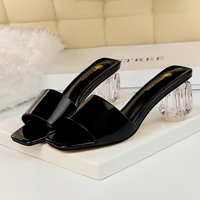 Daily Ladies Transparent Heeled Slippers