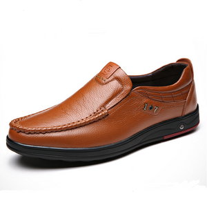 Men Large Size Cow Leather Soft Sole Casual Shoes