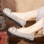Handmade Flower Loafers Soft Flat Casual Shoes
