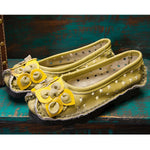 Handmade Flower Loafers Soft Flat Casual Shoes