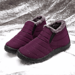 Waterproof Warm Lining Casual Winter Snow Slip On Ankle Boots