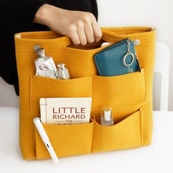 Bag in Bag Felt Casual Travel Multi-pockets Storage Bag Liner Package Cosmetic Bag