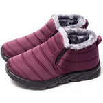 Waterproof Warm Lining Casual Winter Snow Slip On Ankle Boots