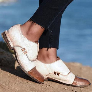 Women's Oxford Shoes Stitching Vintage Loafers