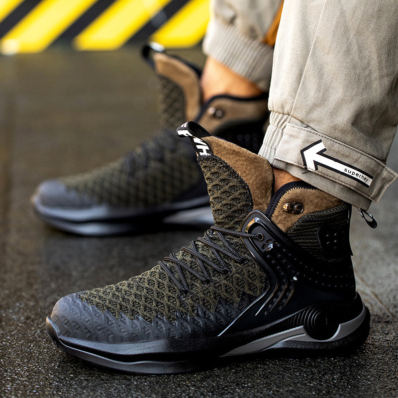 Smash-resistant Lightweight Fly Woven Work Shoes