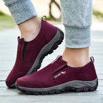 Women Suede Walking Slip Resistant Casual Comfortable Flat Shoes