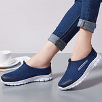 Women Mesh Breathable Slip On Comfort Walking Shoes