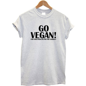 Go Vegan Printed T Shirt