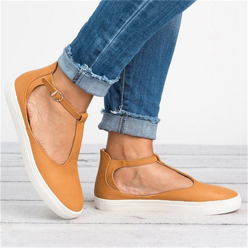 2019 New Women Vintage Solid Loafers Shoes