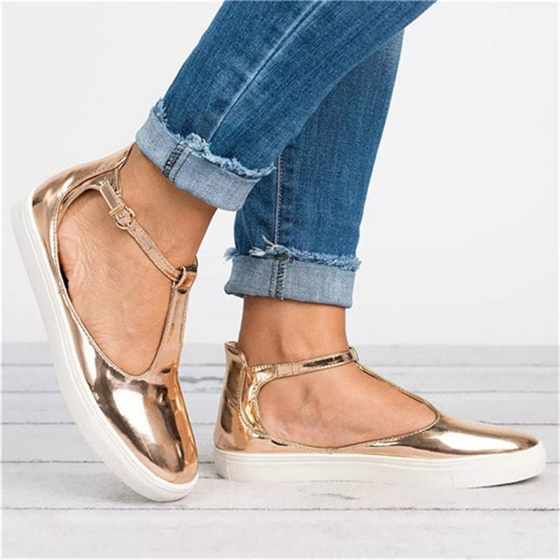 2019 New Women Vintage Solid Loafers Shoes