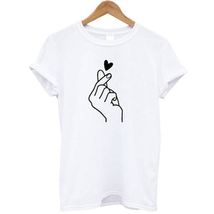 New Arrival Love Hand Women T Shirt