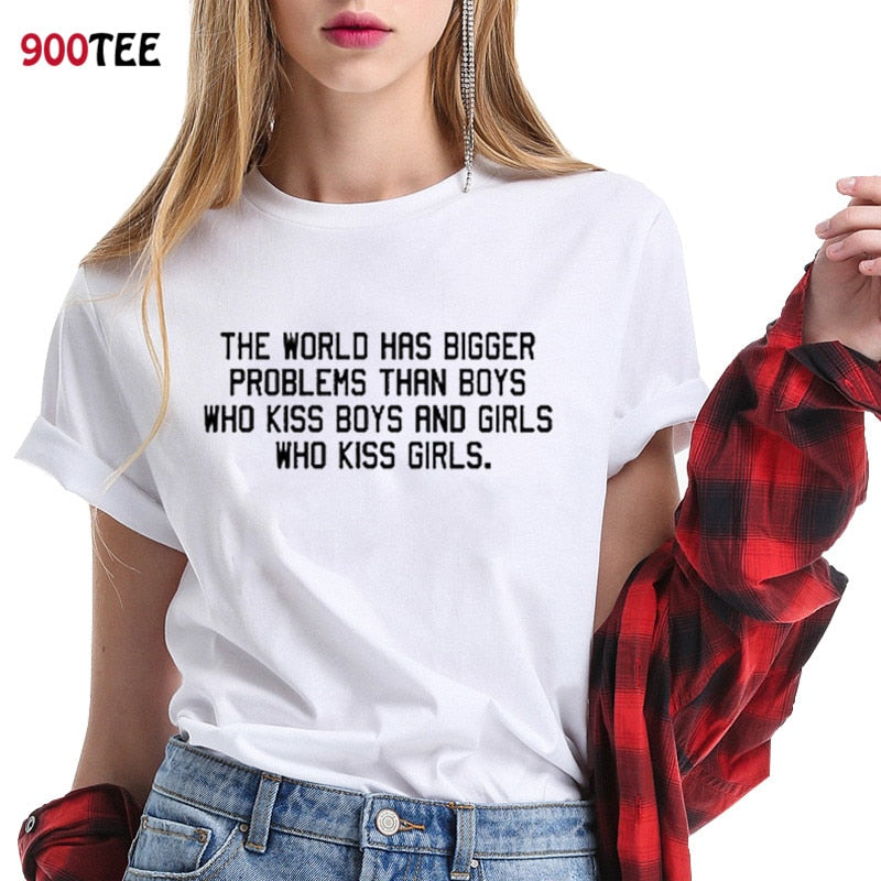The World Has Bigger Problems Than Boys Who Kiss Boys T Shirt