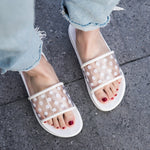 Woman 2019 Polka Dots Transparent Peep Toe Flip Flops
