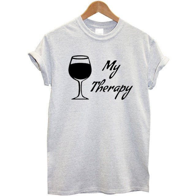Fashion Wine Printed Women T Shirt