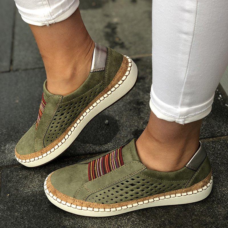 Slide Hollow-Out Round Toe Casual Women Sneakers